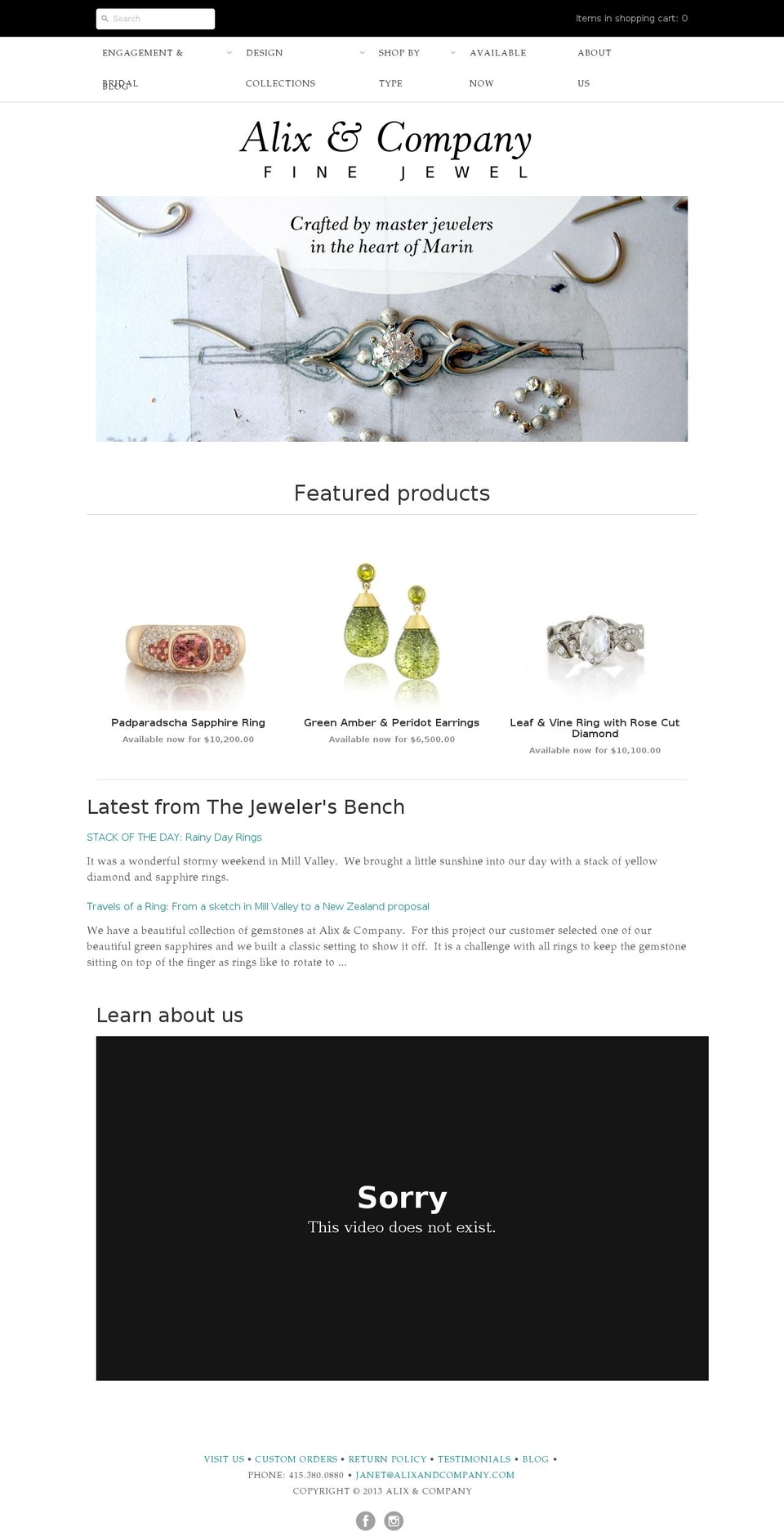 alixandcompanyfinejewelry.com shopify website screenshot