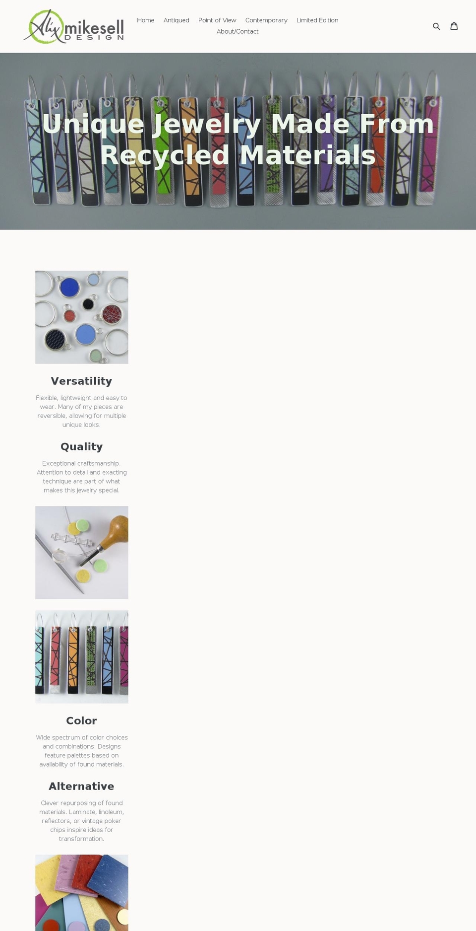 alixmikesell.com shopify website screenshot