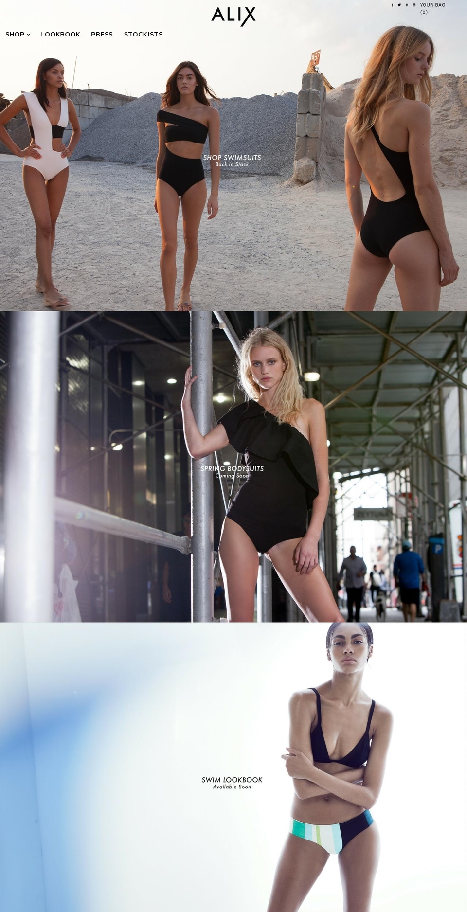 alixnyc.com shopify website screenshot