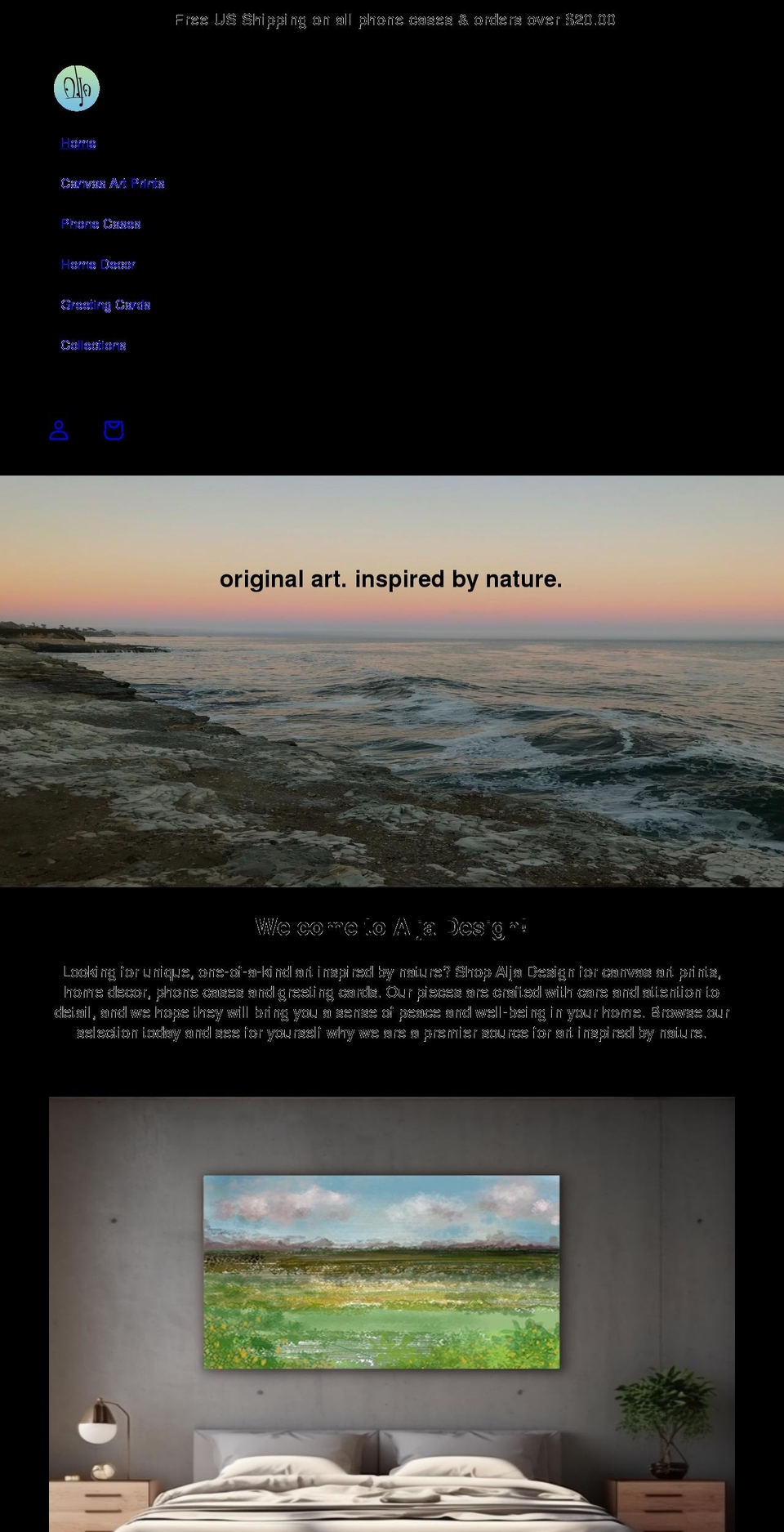 aljadesign.com shopify website screenshot