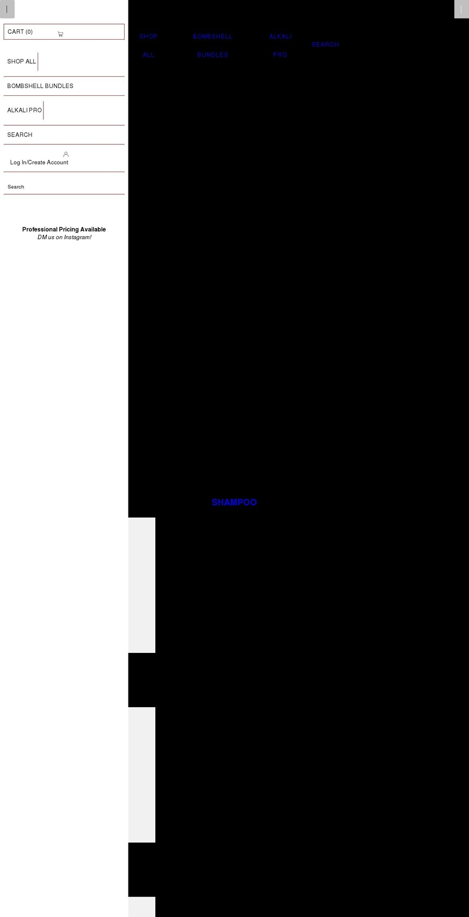 alkalibeauty.com — Shopify storefront screenshot