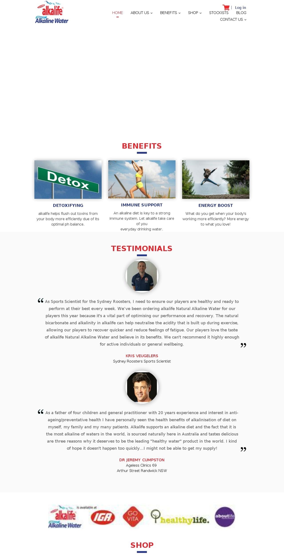 alkalife.com.au shopify website screenshot