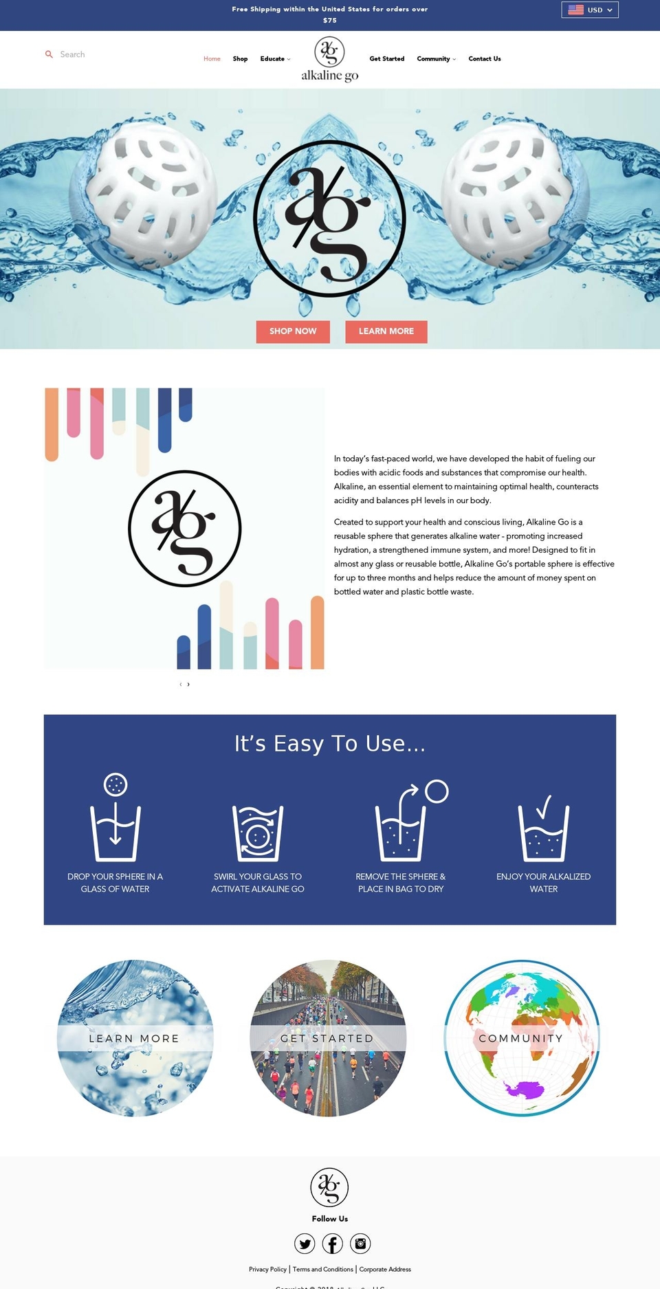 alkalinego.com — Shopify storefront screenshot