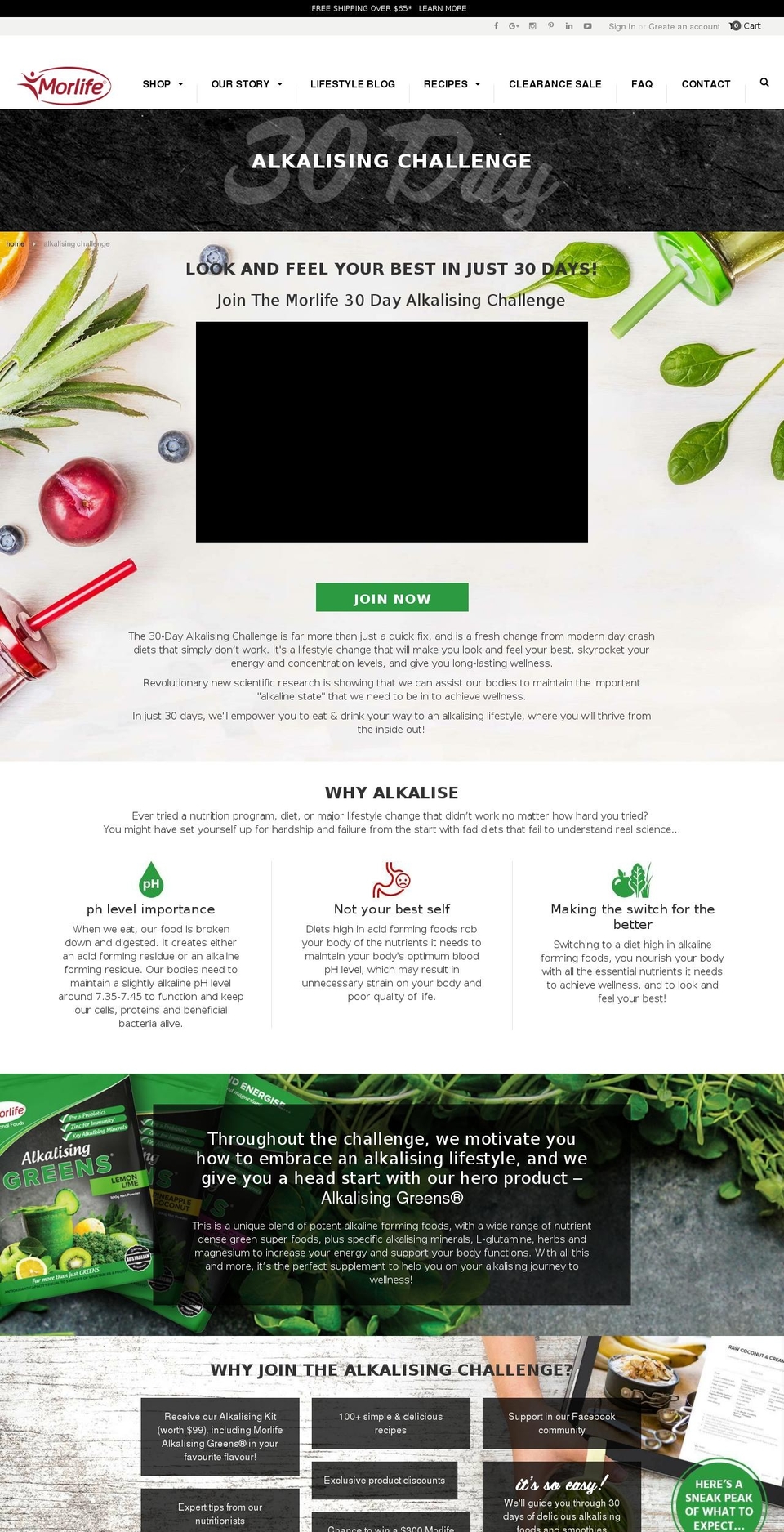 Production SL Jan '18 - Featured Product Shopify theme site example alkalisinggreens.com.au