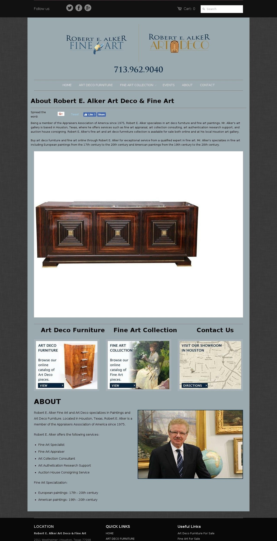 alkerfineart.com — Shopify storefront screenshot