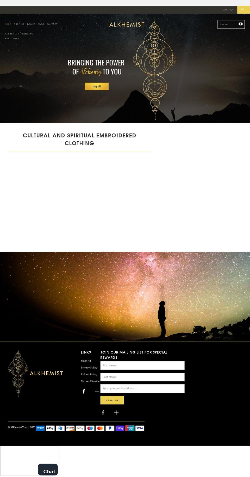 alkhemistvision.com shopify website screenshot