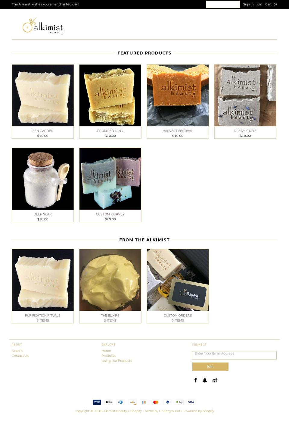 alkimistbeauty.com — Shopify storefront screenshot