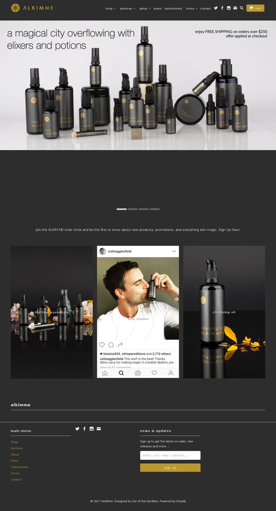 alkimme.com shopify website screenshot