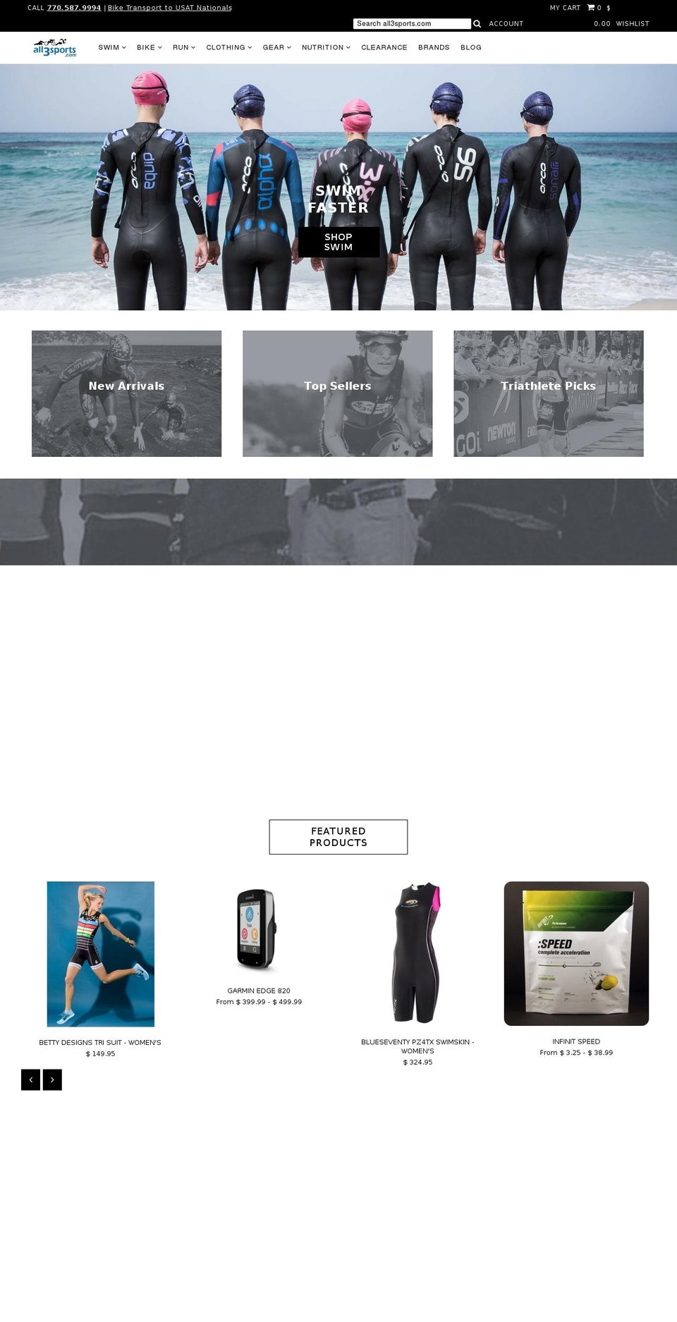 all-3-sports.com shopify website screenshot