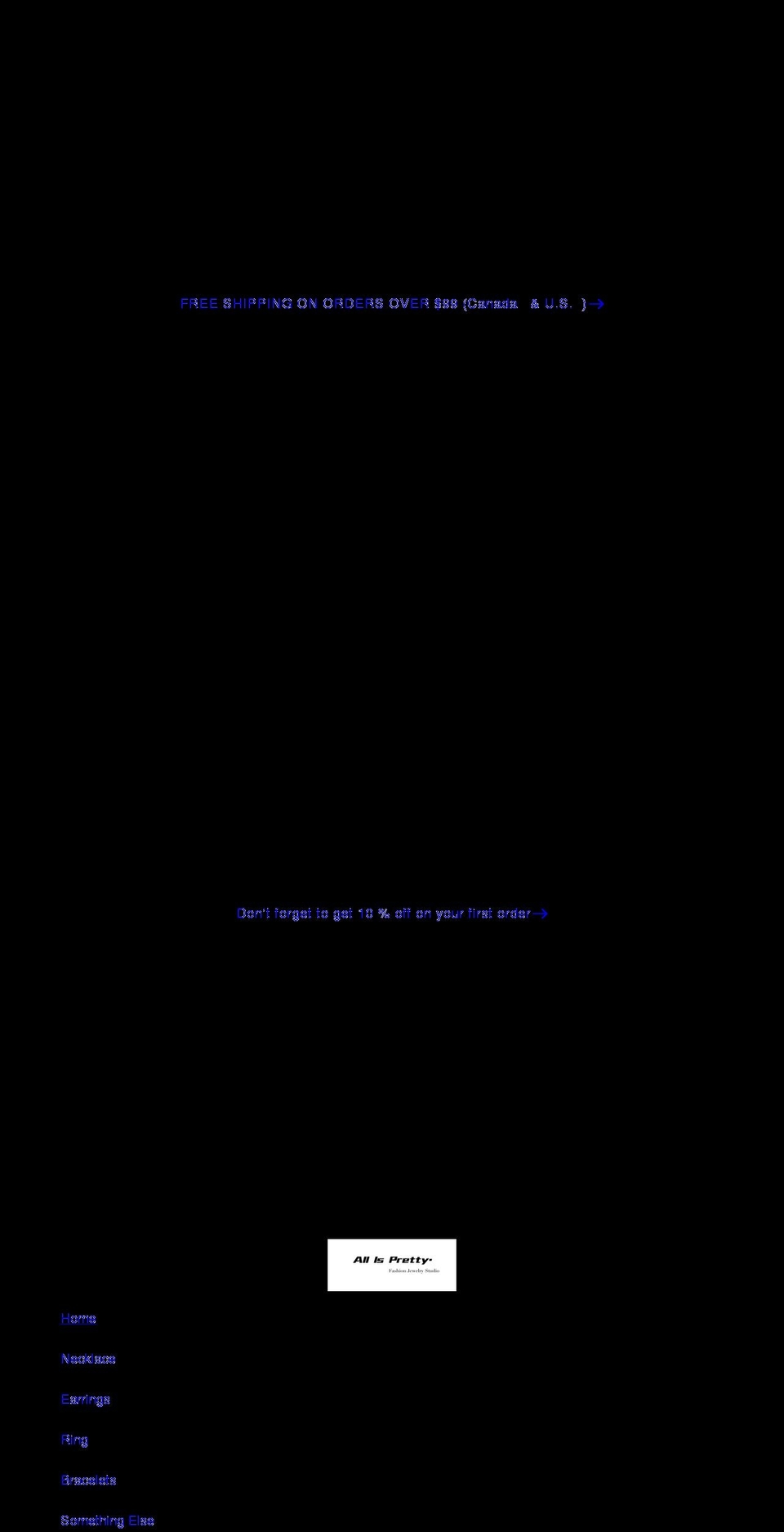 all-is-pretty.com shopify website screenshot