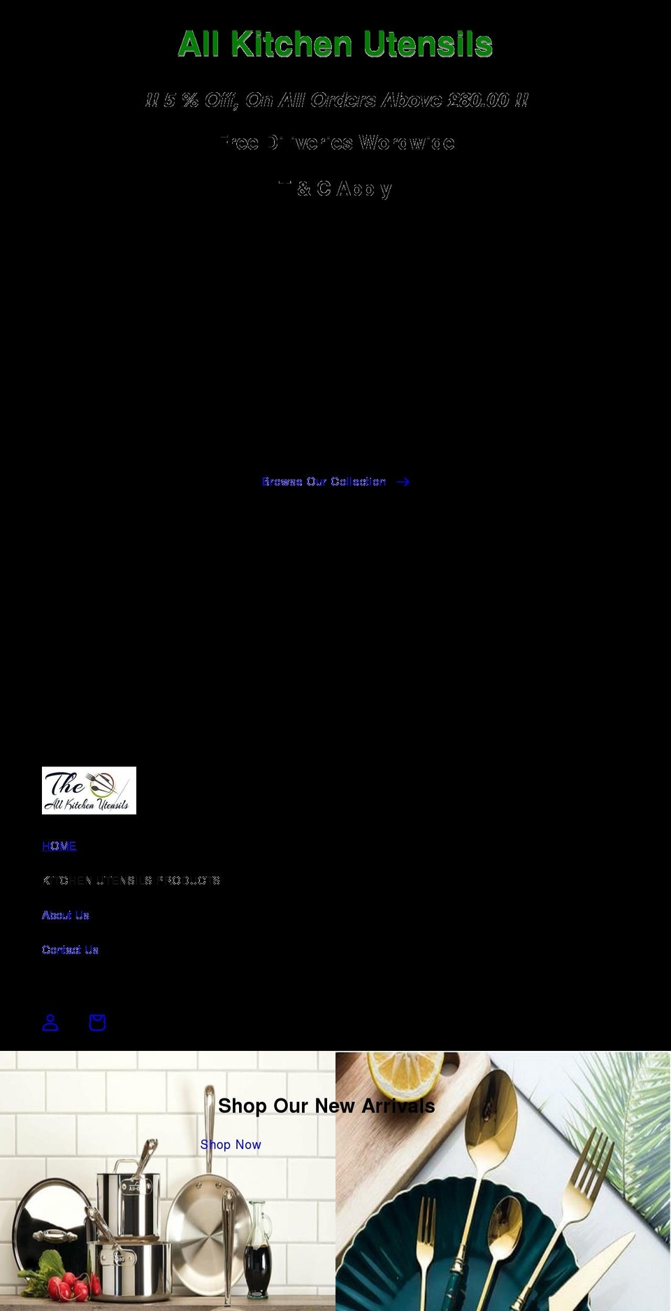 all-kitchen-utensils.myshopify.com shopify website screenshot