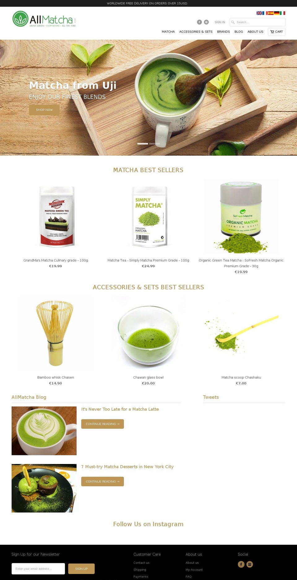 all-matcha.com — Shopify storefront screenshot