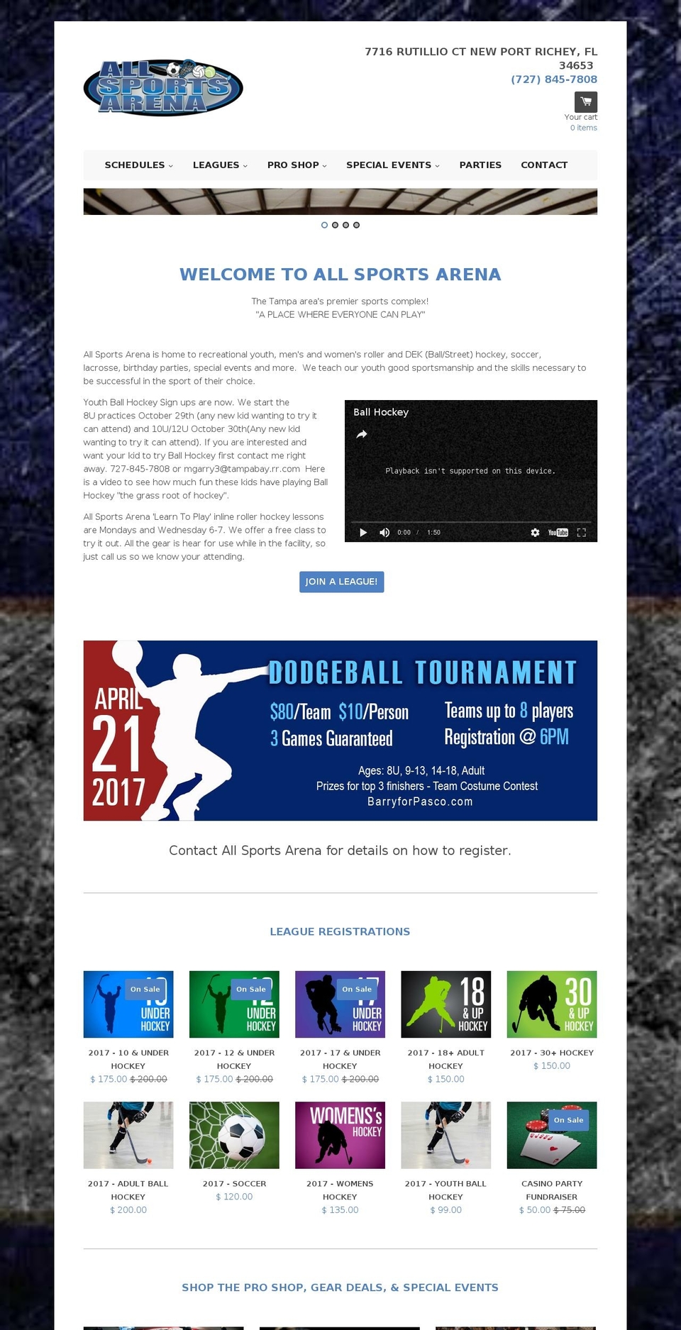 all-sportsarena.com shopify website screenshot