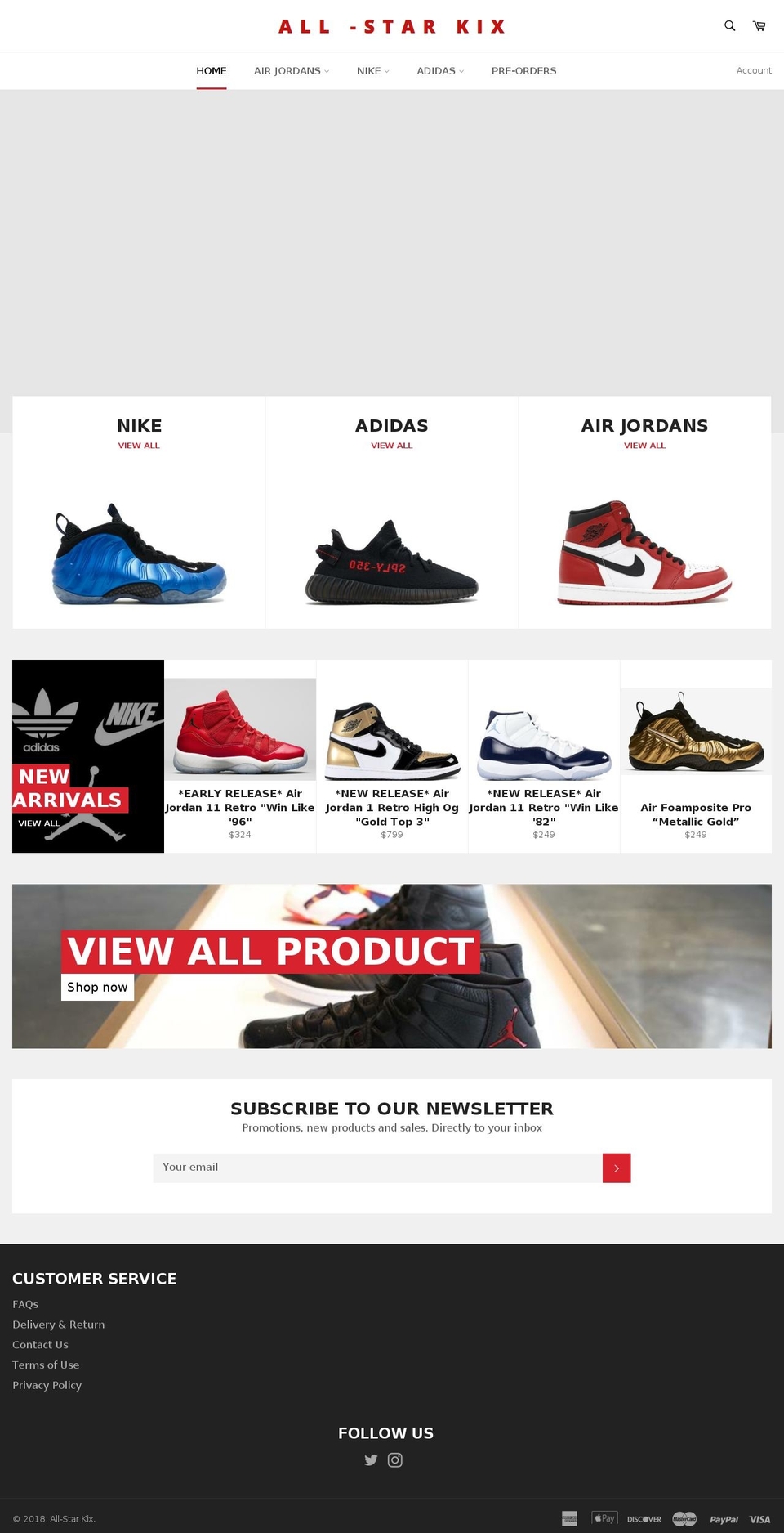 all-starkix.com — Shopify storefront screenshot