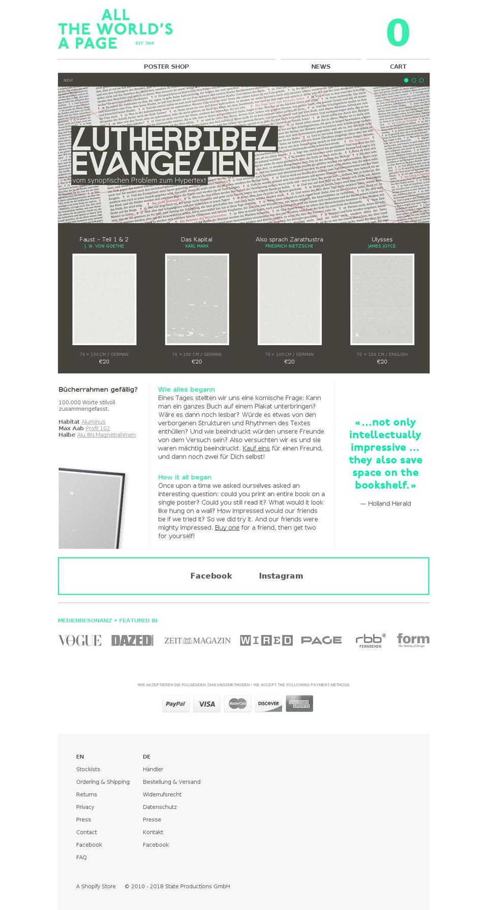 all-the-worlds-a-page.de shopify website screenshot