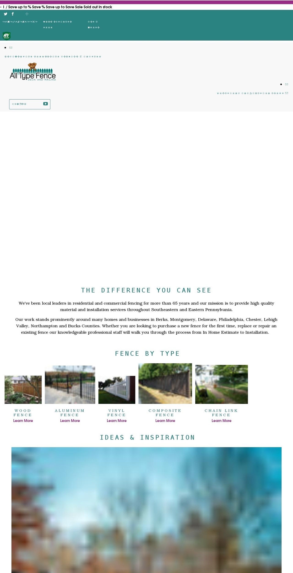 all-typefence2.com shopify website screenshot