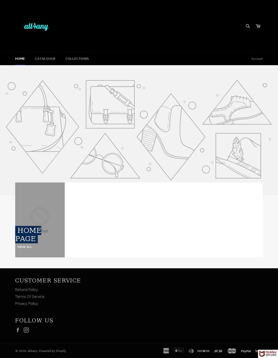 all4any.com — Shopify storefront screenshot