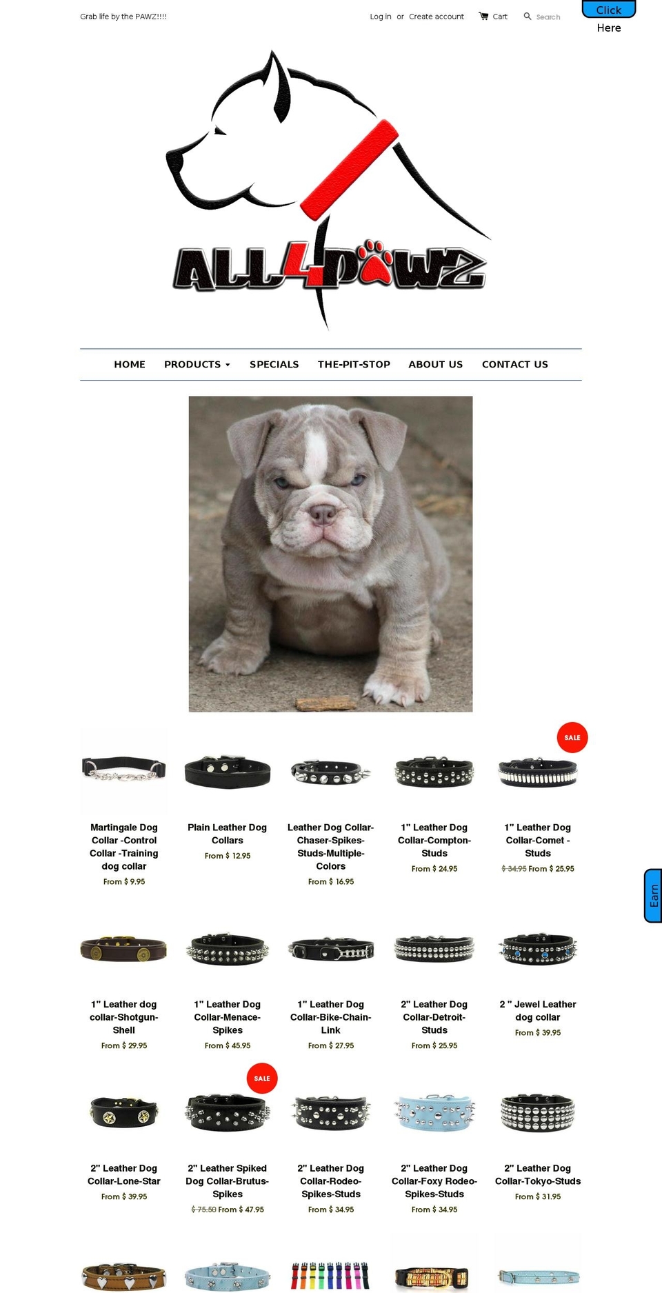 all4pawz.com shopify website screenshot