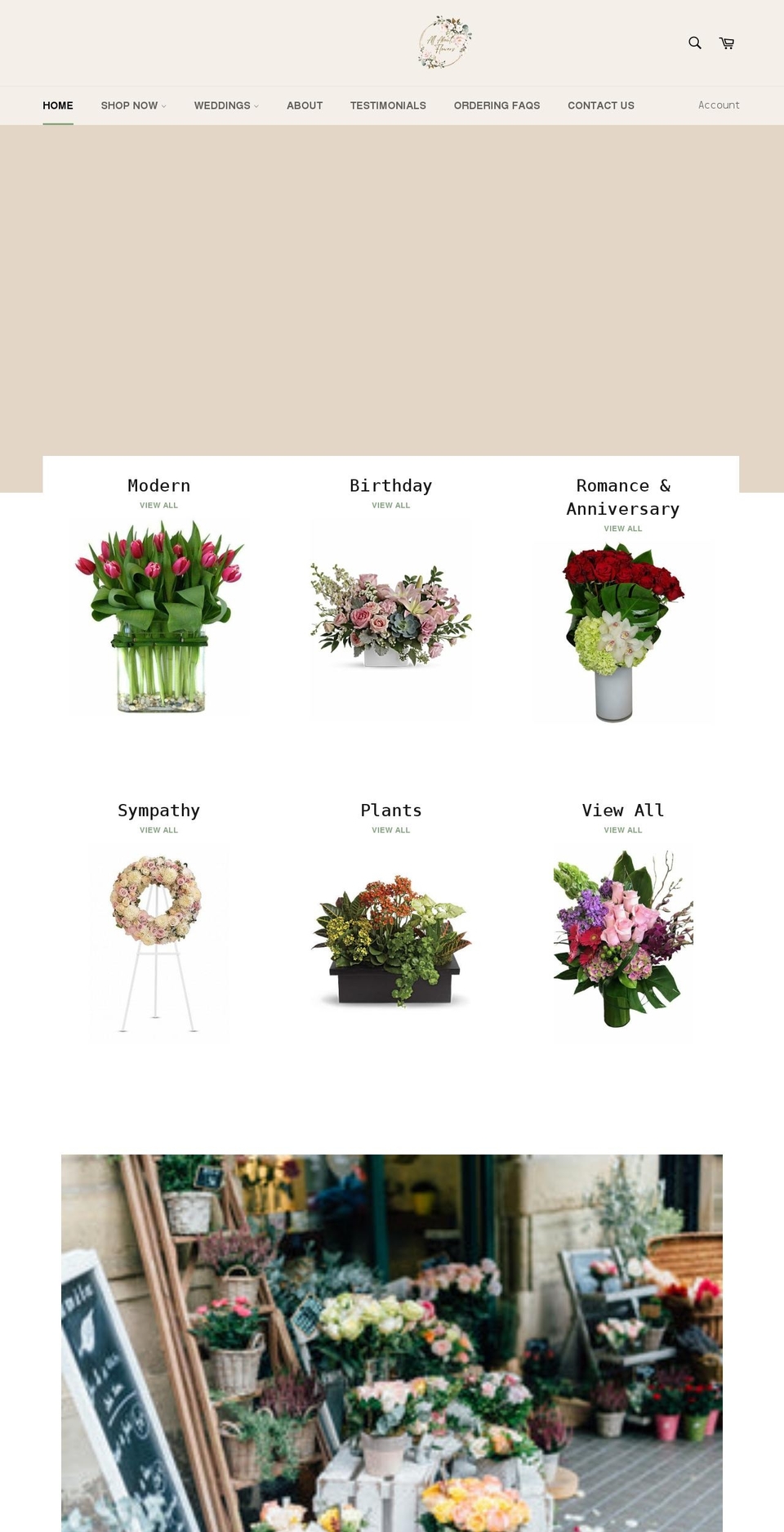 allaboutflowersonline.net shopify website screenshot