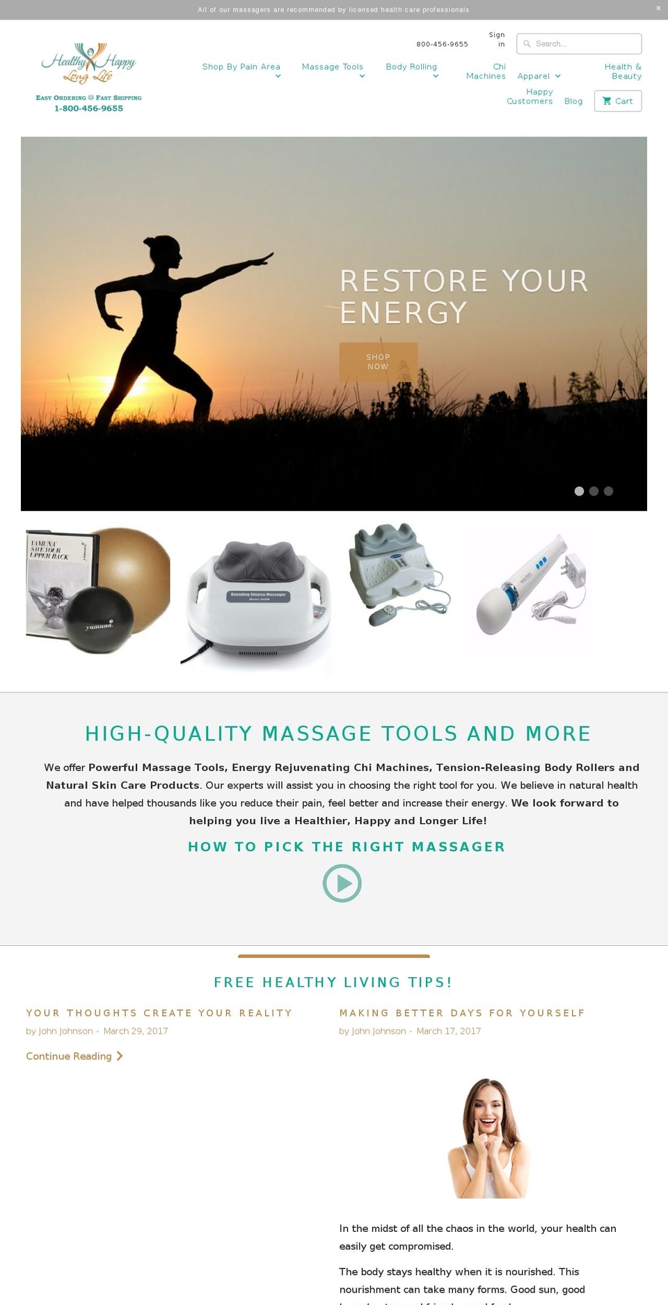 mb. Healthy Happy Long Life Website 2017 Shopify theme site example allaboutmassages.com