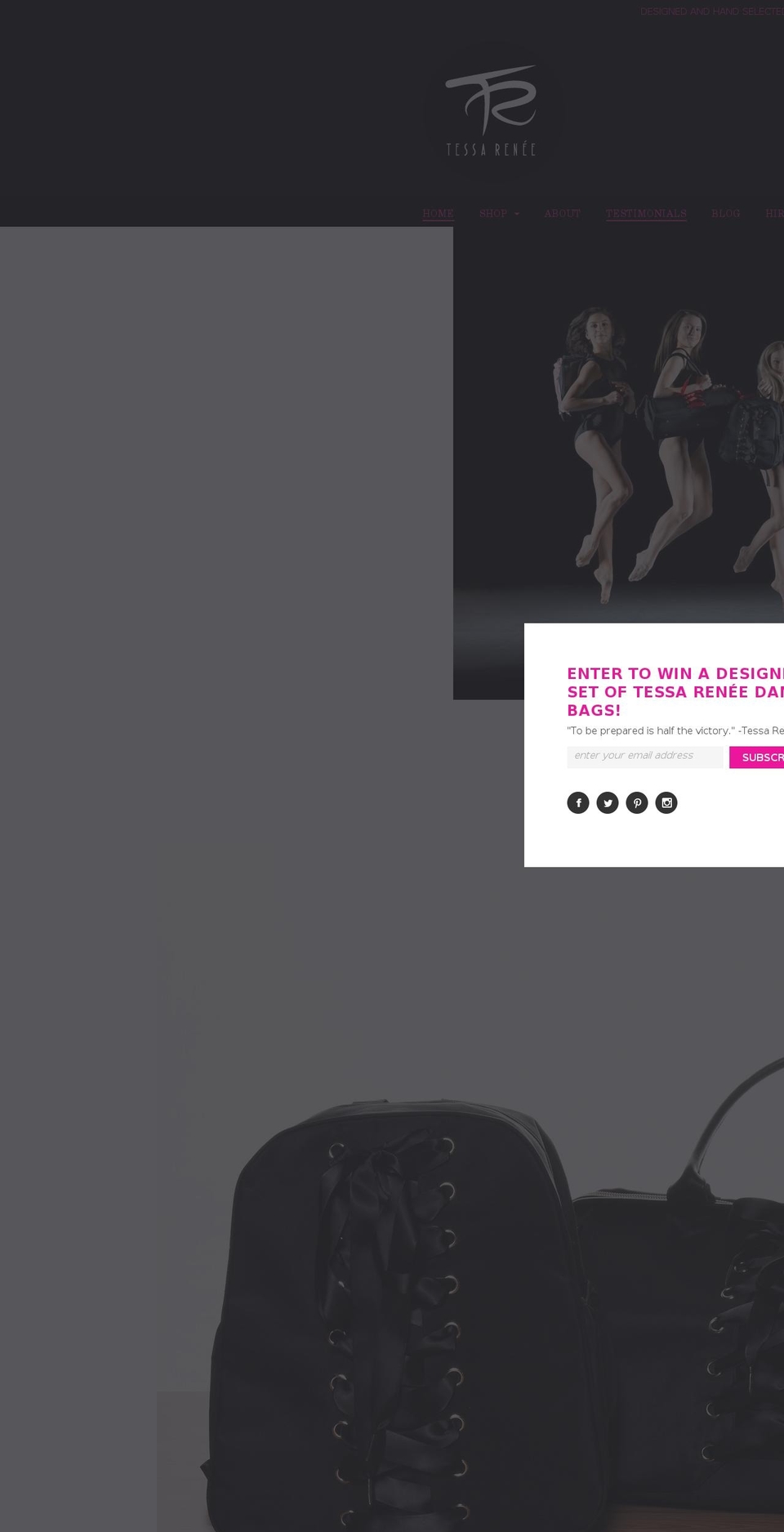 allabouttessa.com shopify website screenshot