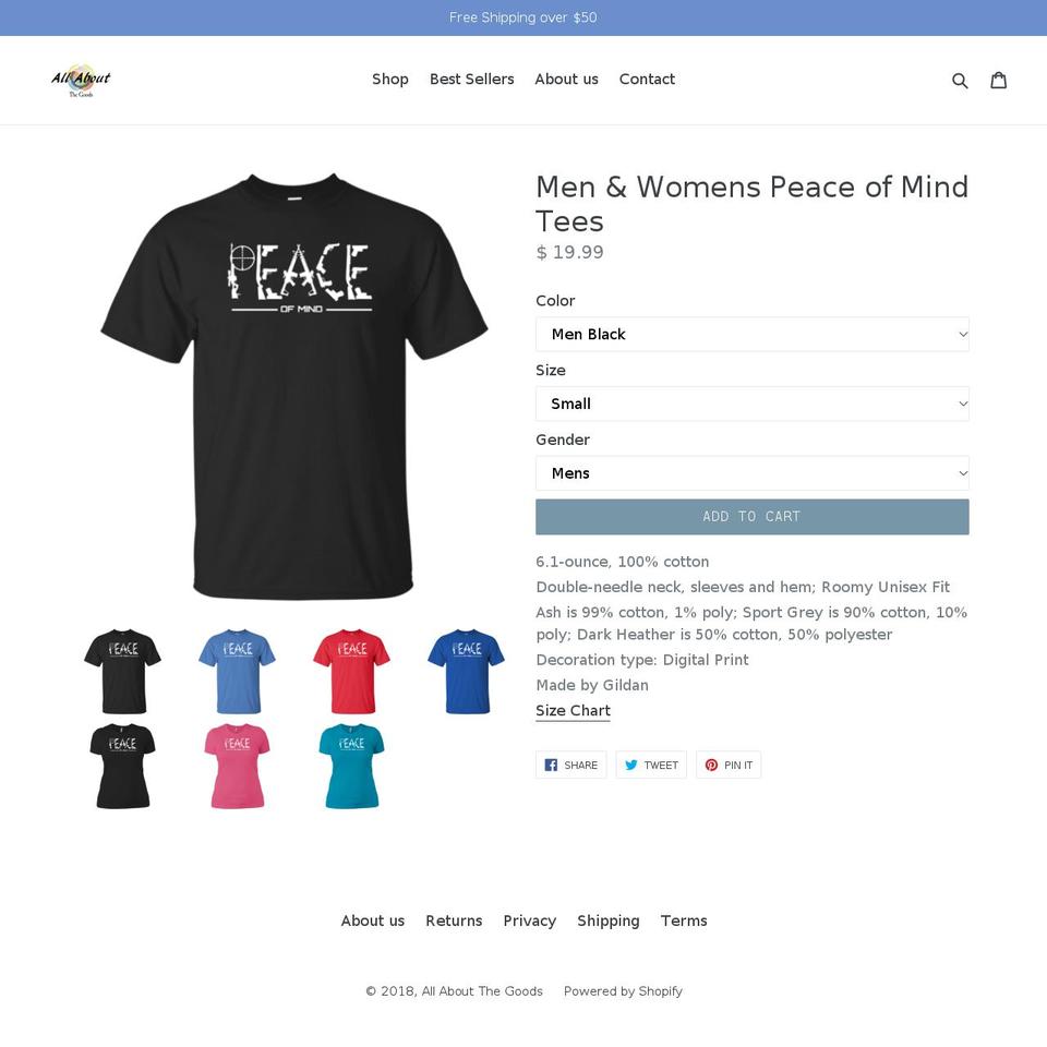 allaboutthegoods.net shopify website screenshot