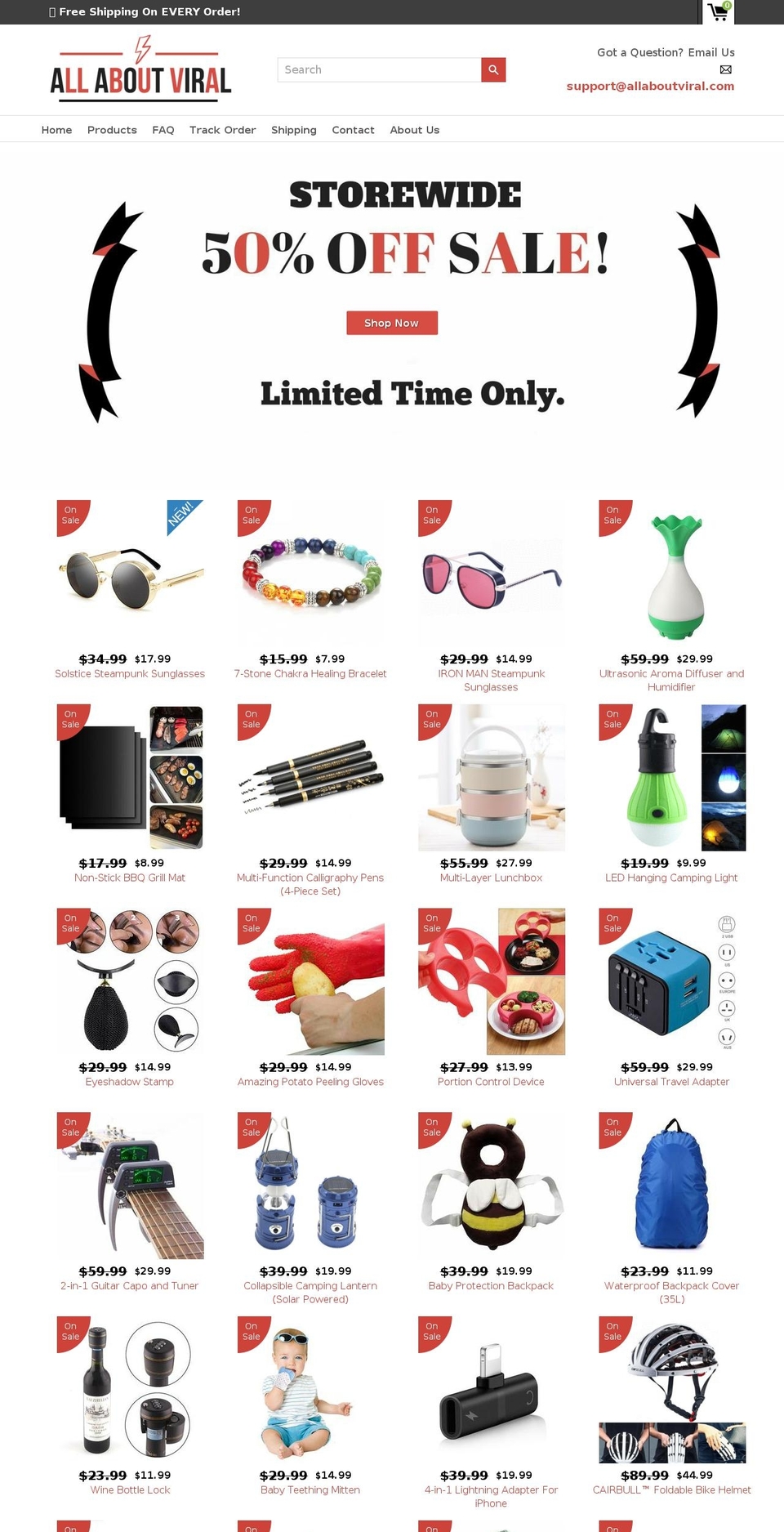 allaboutviral.com — Shopify storefront screenshot