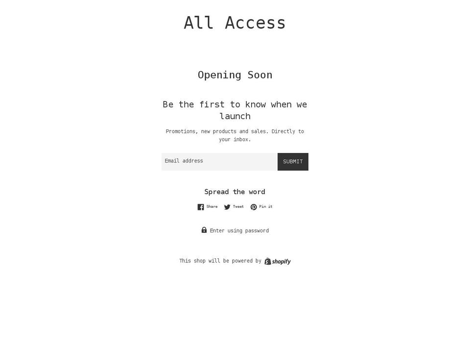 allaccess.miami shopify website screenshot