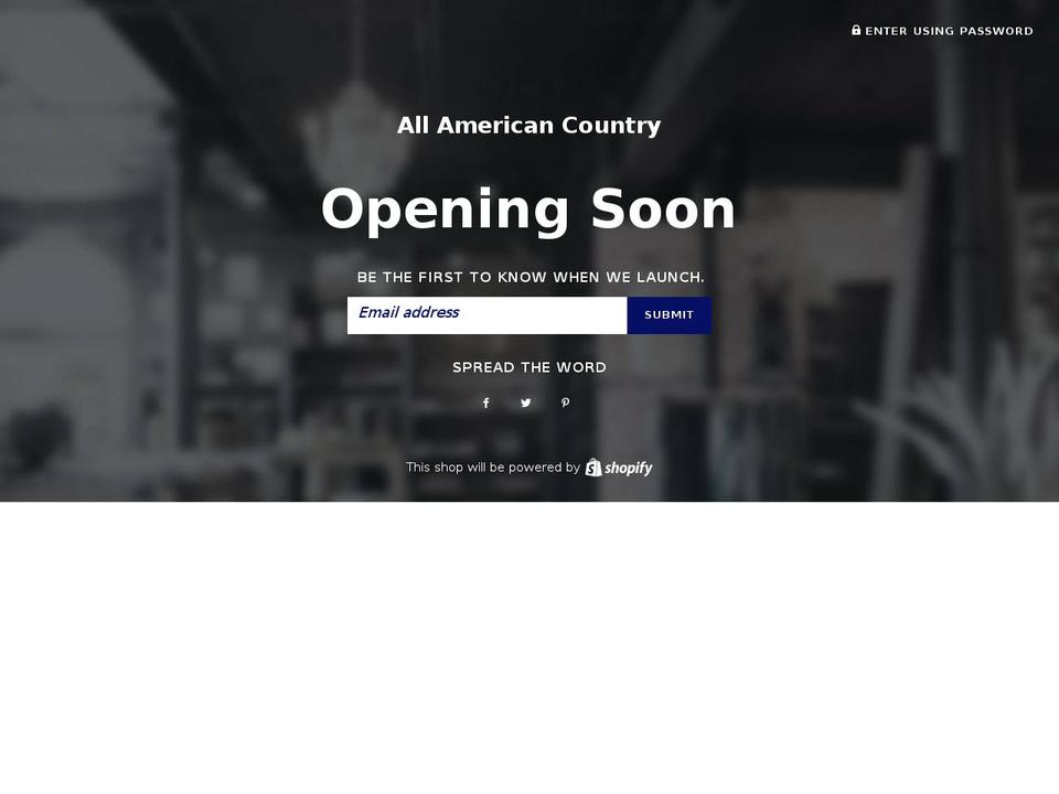 allamericancountry.com shopify website screenshot