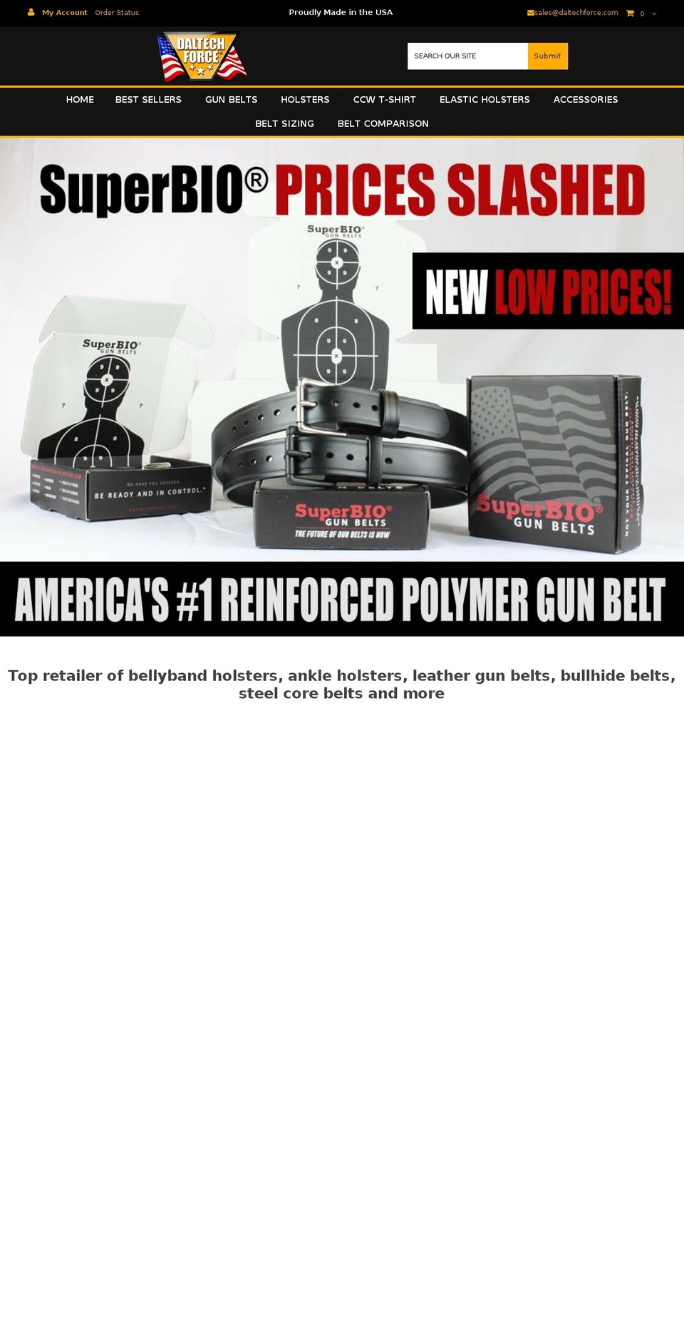 allamericanholsters.com — Shopify storefront screenshot