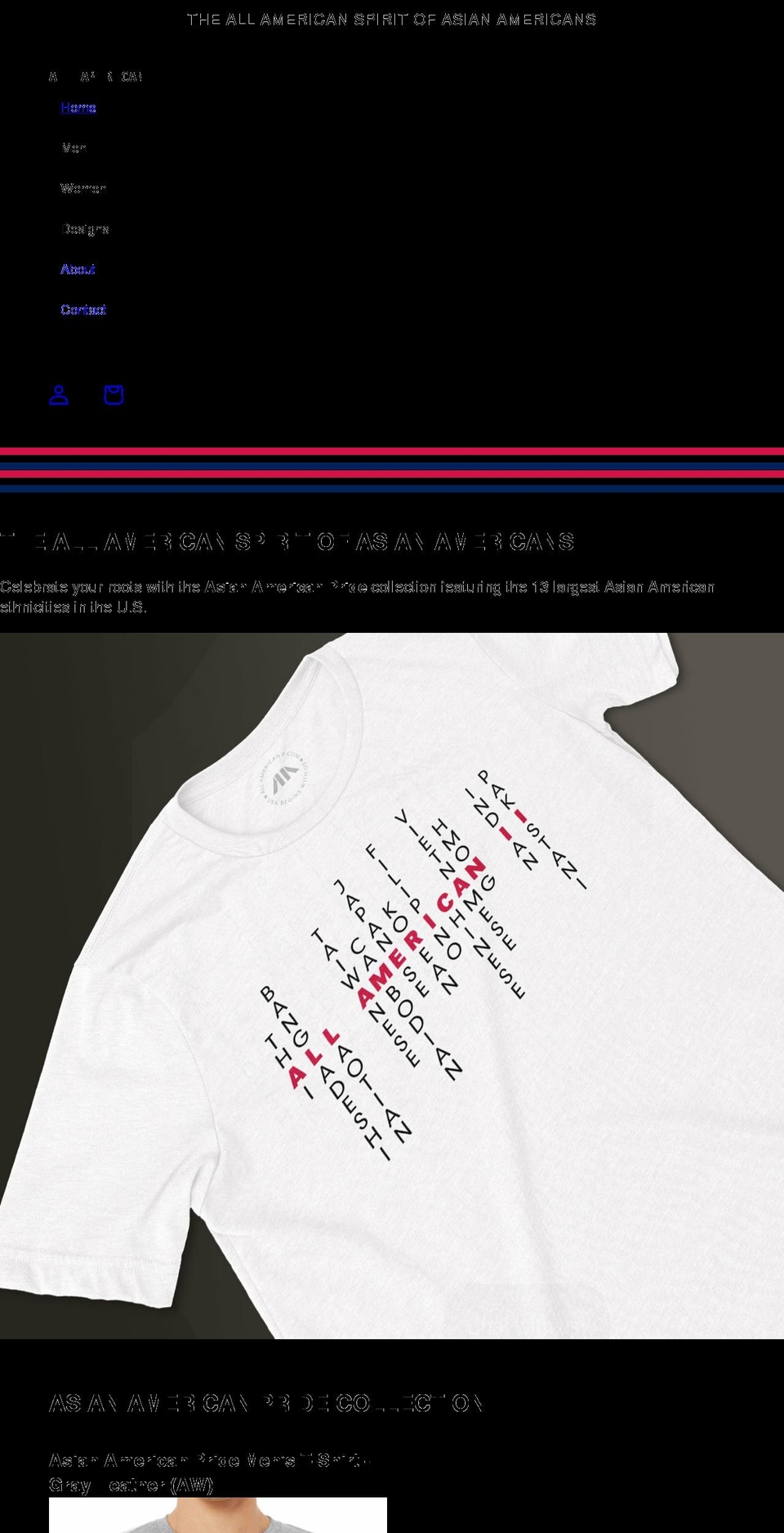 allamericanii.com shopify website screenshot