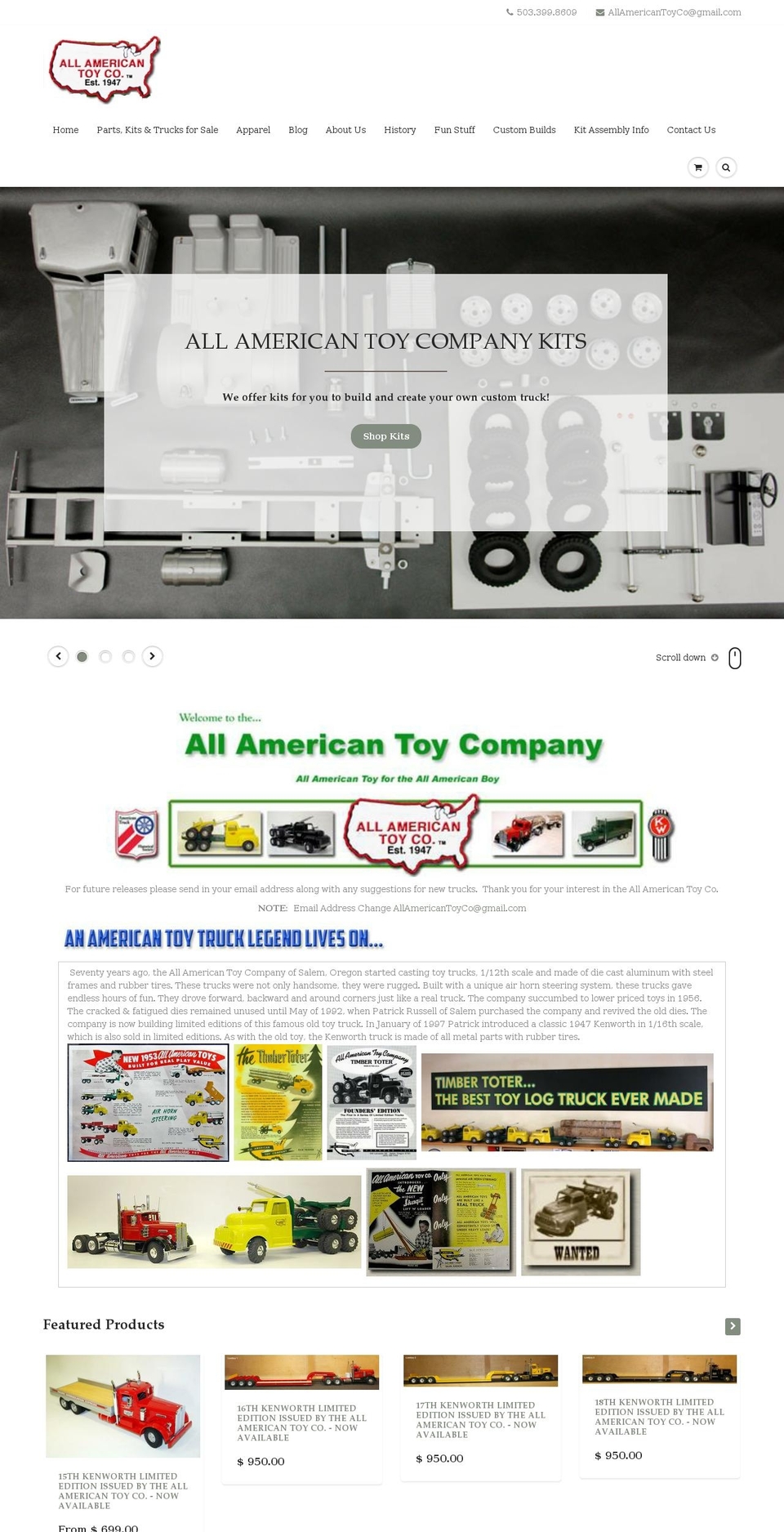 allamericantoyco.com shopify website screenshot