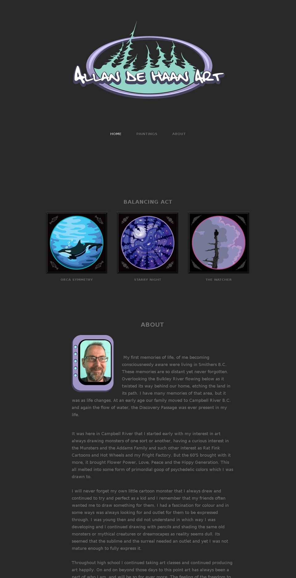 allandehaan.com shopify website screenshot
