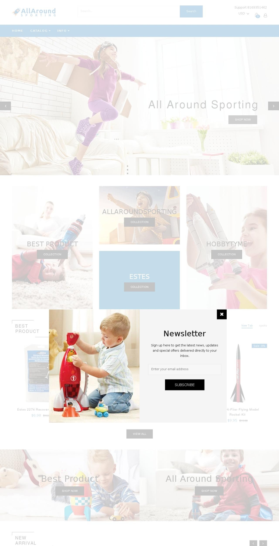 allaroundsporting.net shopify website screenshot