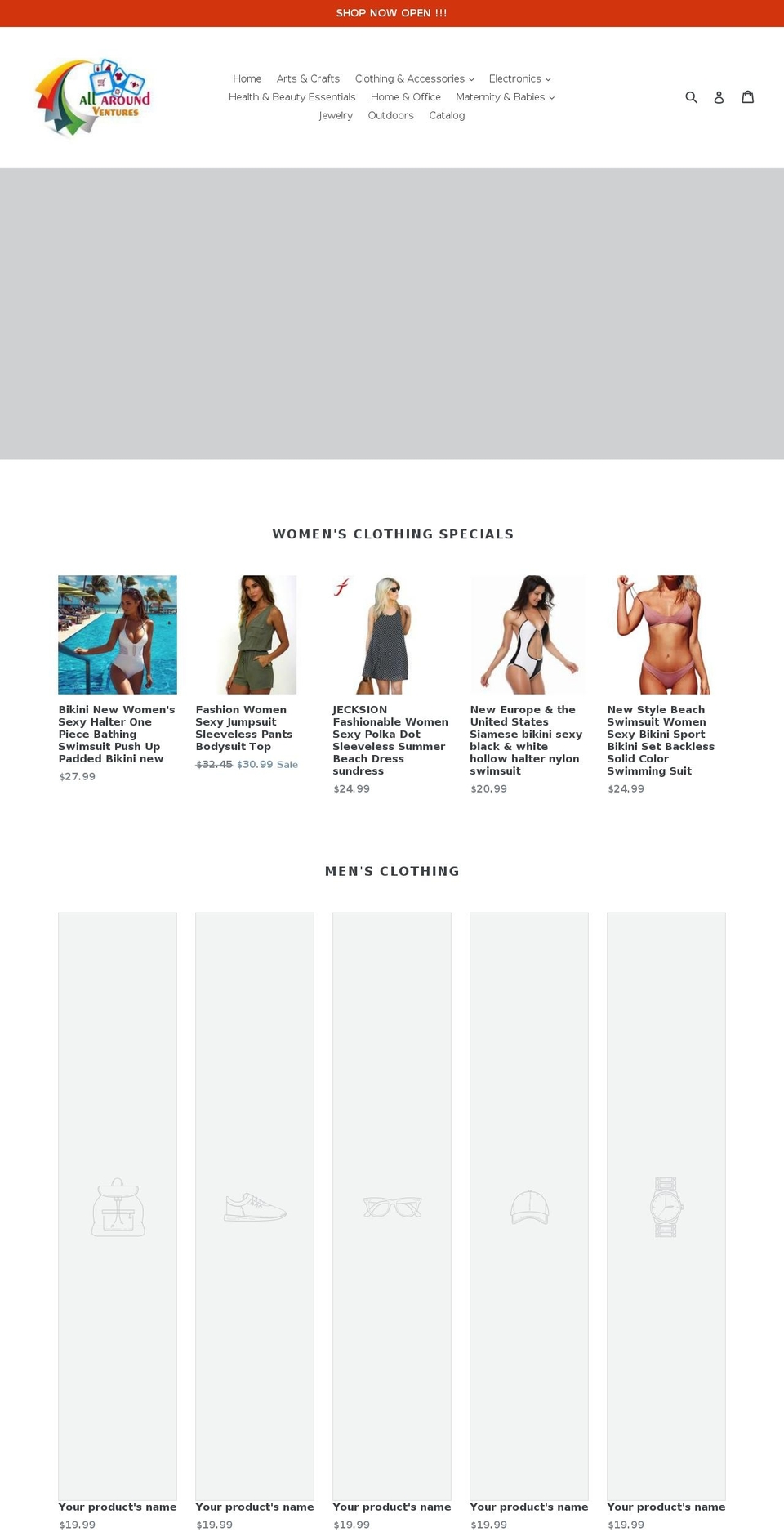 allaroundventures.com — Shopify storefront screenshot