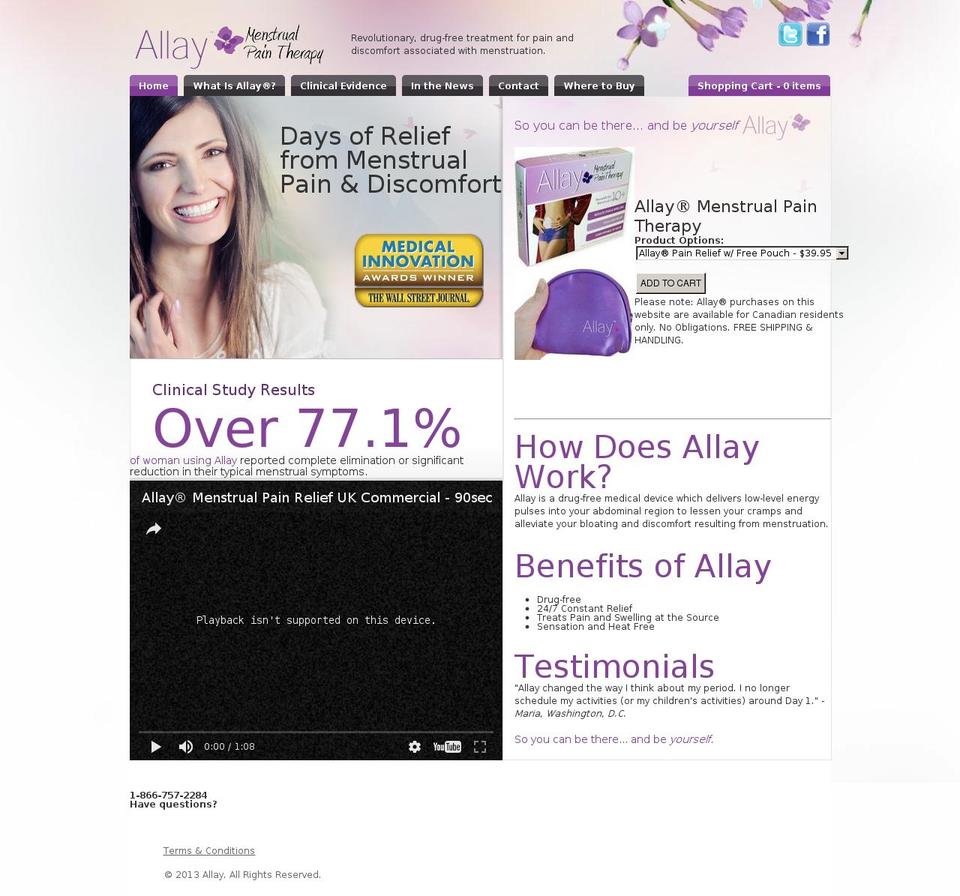 allaystore.com shopify website screenshot