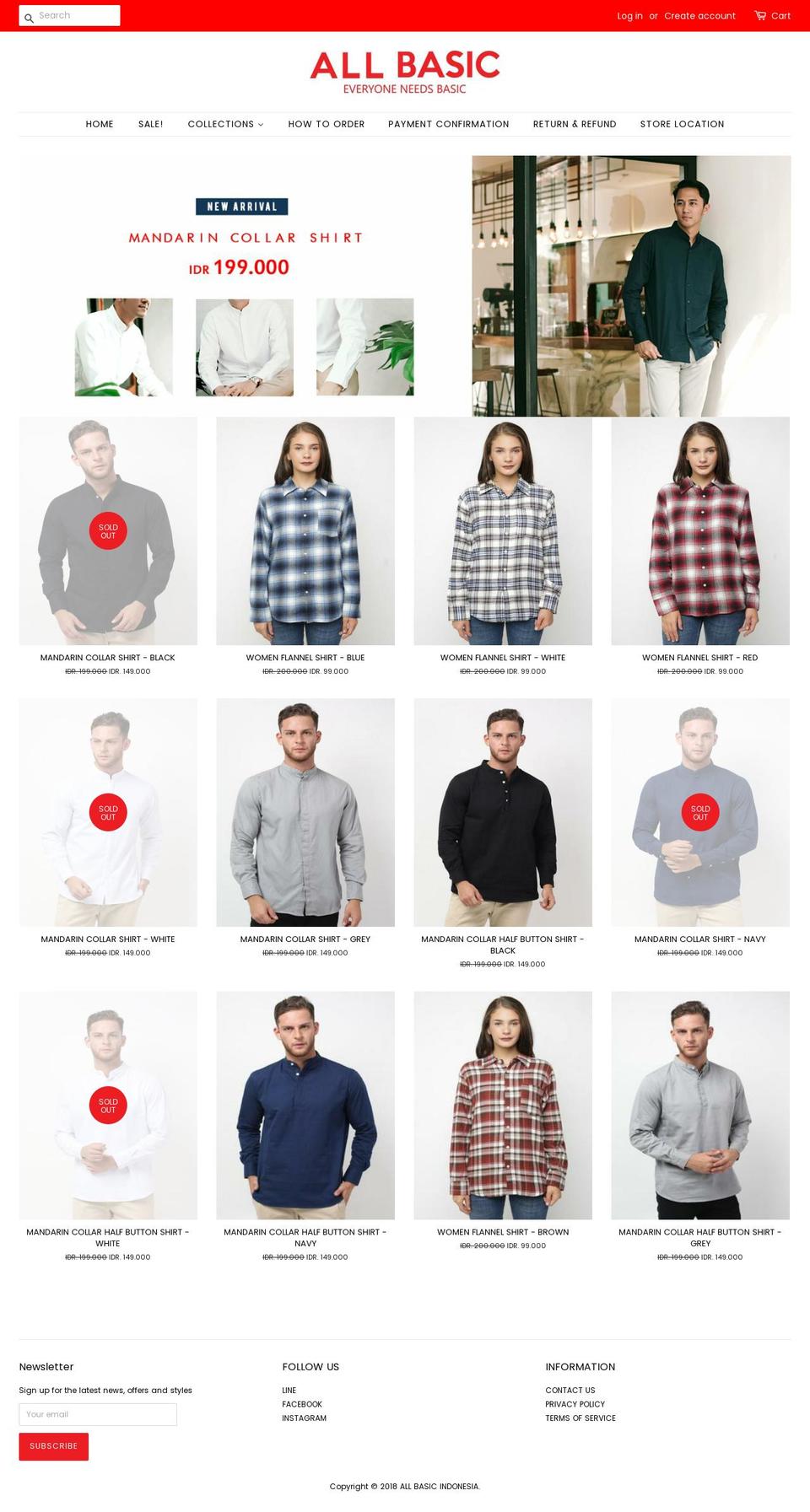 allbasicstore.com shopify website screenshot