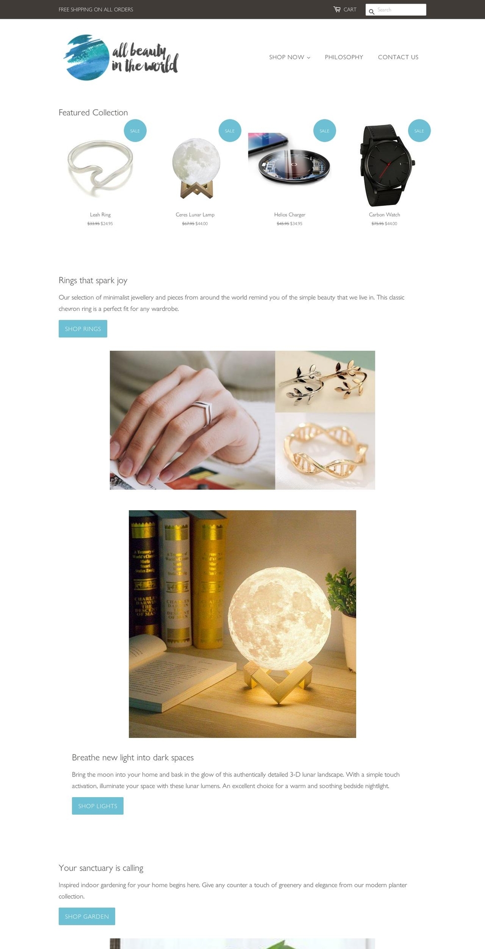 allbeautyintheworld.com shopify website screenshot