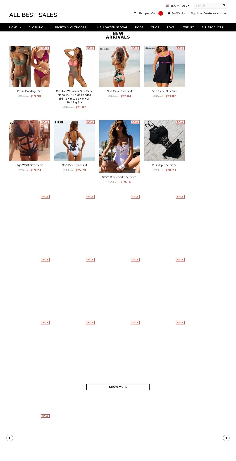 allbestsales.com — Shopify storefront screenshot