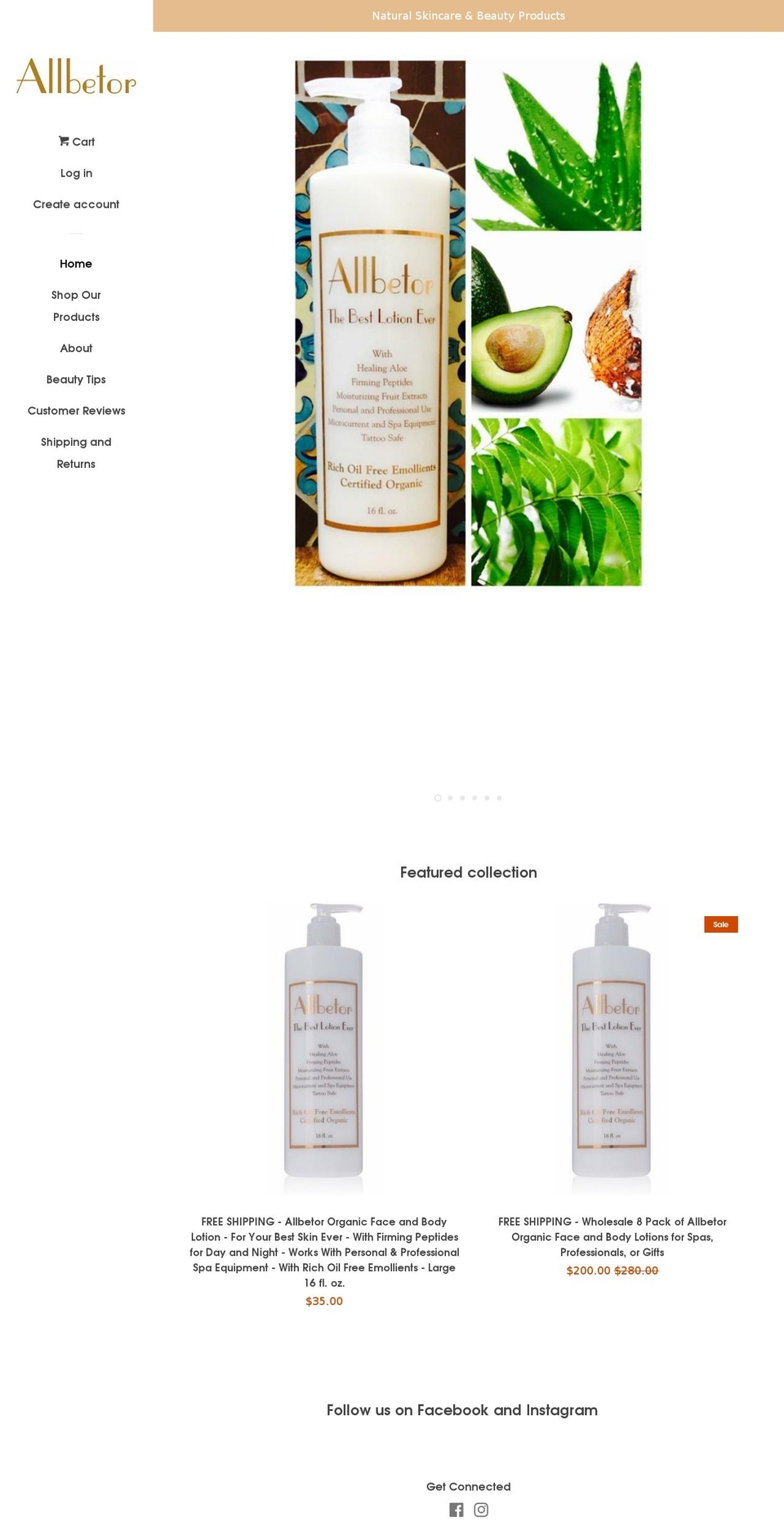 allbetor.com — Shopify storefront screenshot