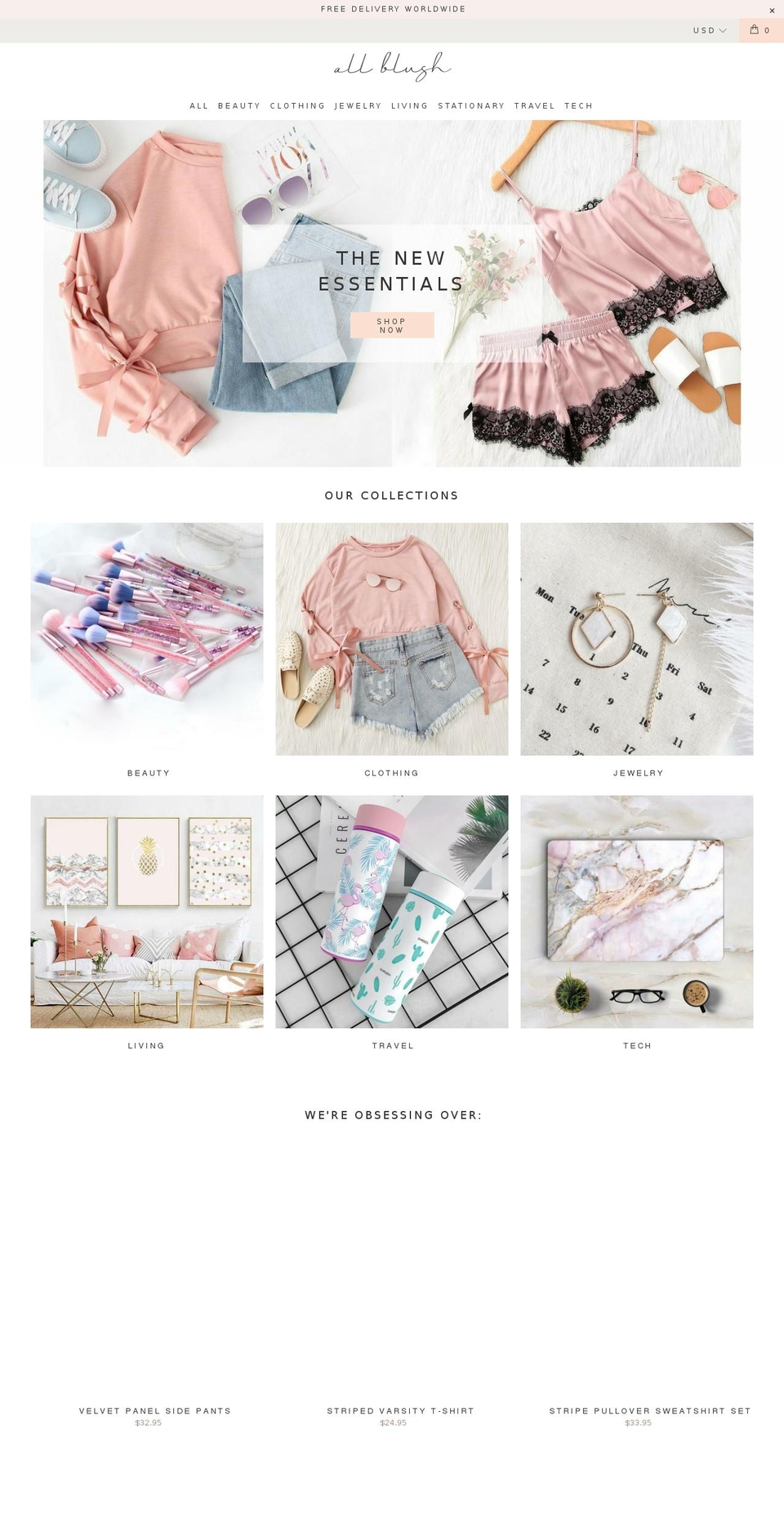 allblush.com — Shopify storefront screenshot
