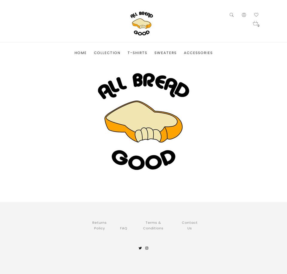 Anton home Shopify theme site example allbreadgood.com