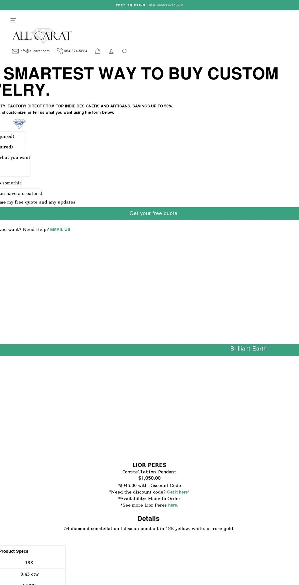 allcarat.com shopify website screenshot