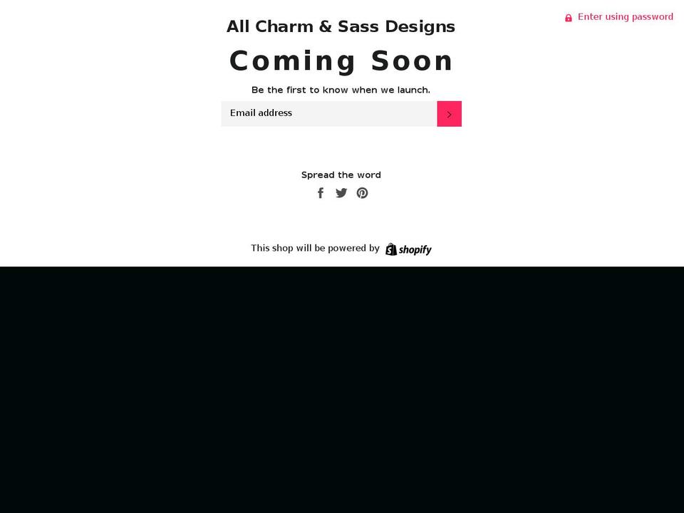 allcharmandsass.com — Shopify storefront screenshot