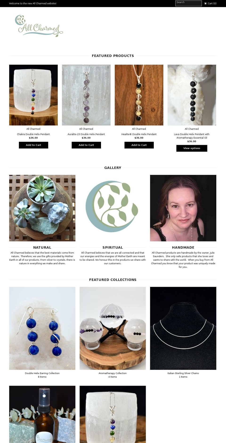 allcharmed.com — Shopify storefront screenshot