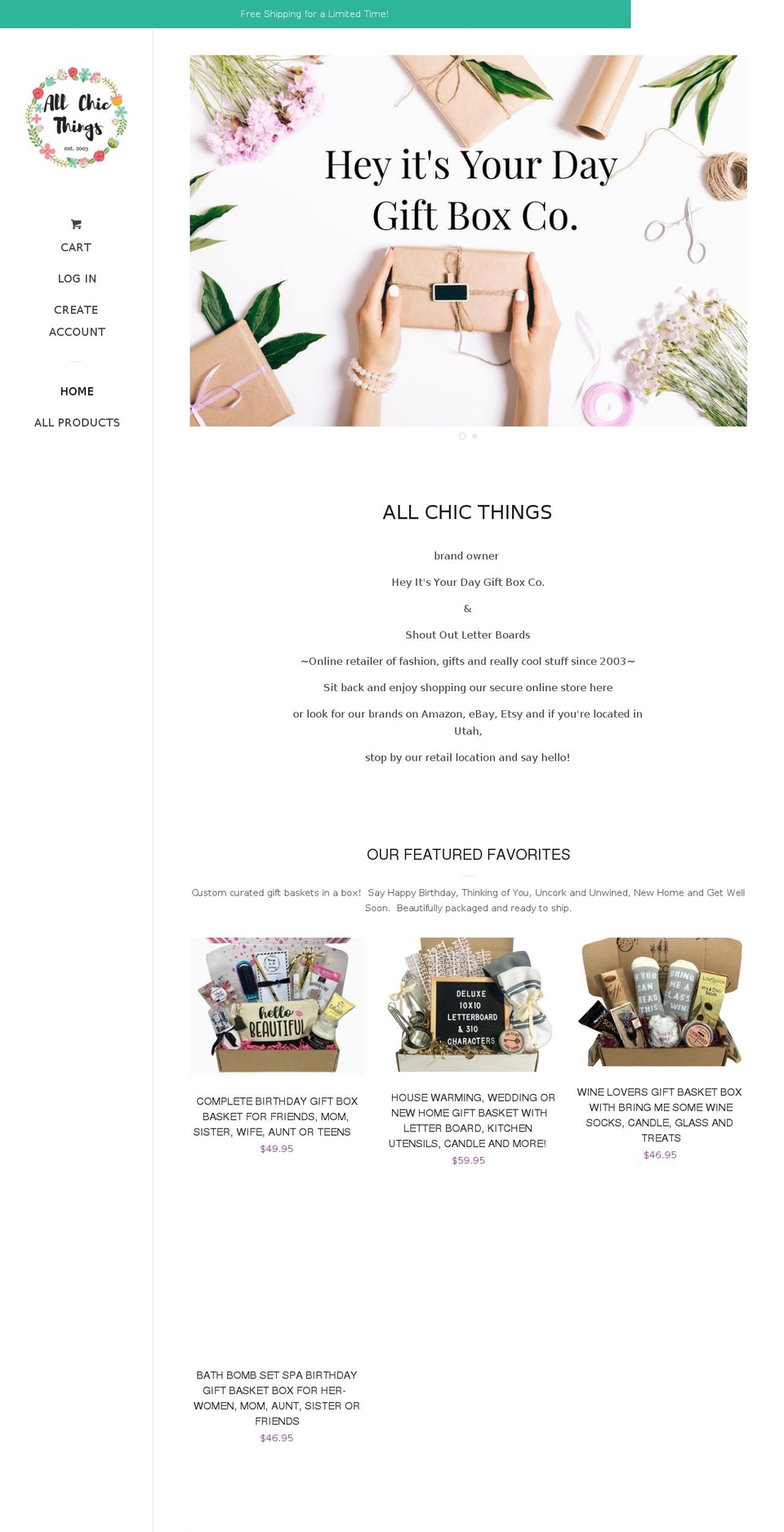 allchicthings.com — Shopify storefront screenshot