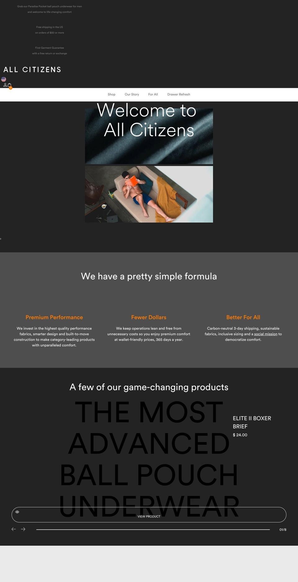 allcitizens.com shopify website screenshot