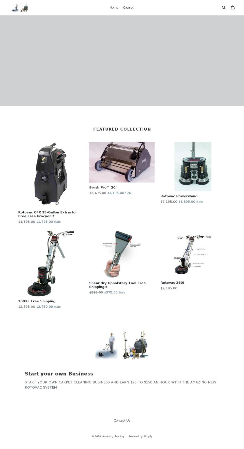 allcleaningequipment.com shopify website screenshot