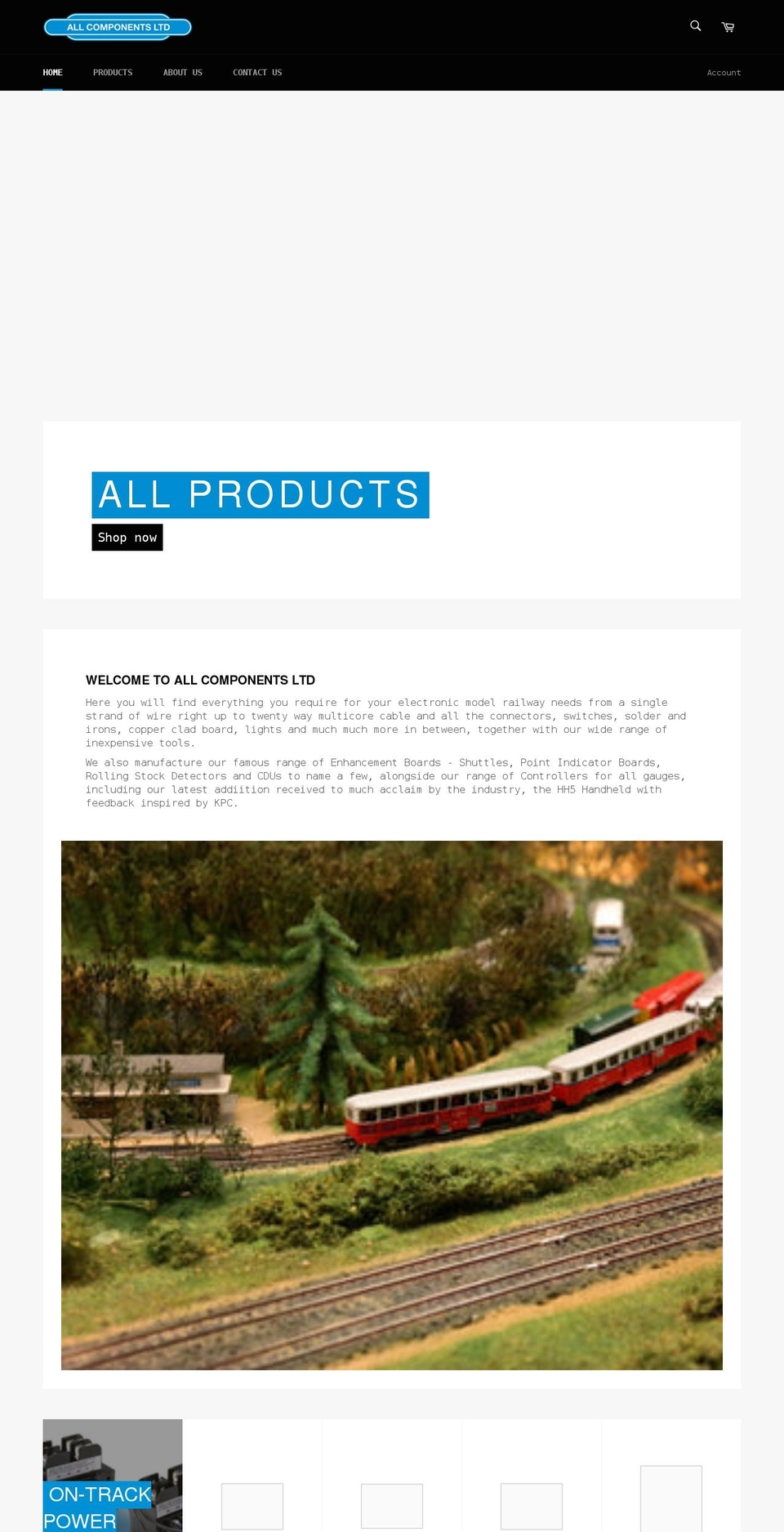 allcomponentsltd.co.uk shopify website screenshot