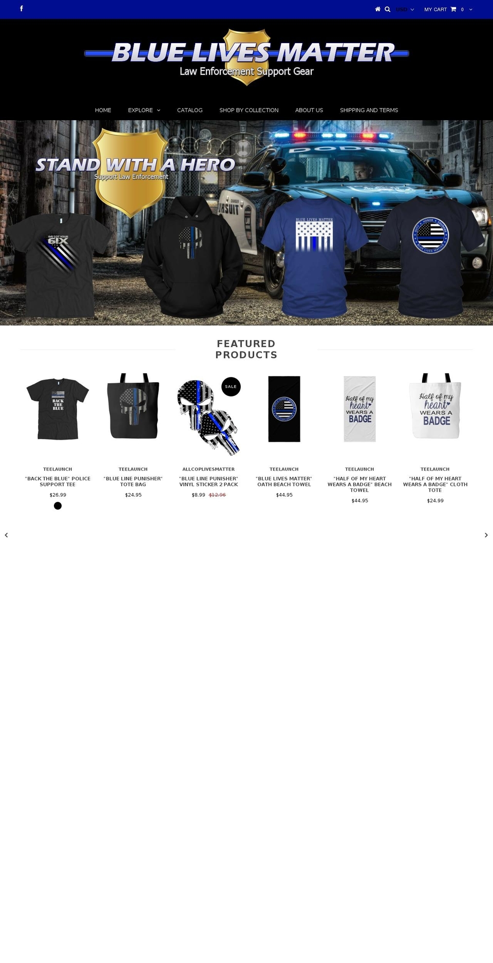 allcoplivesmatter.com shopify website screenshot